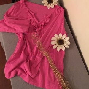 Ann Taylor Loft Xl long sleeve ruffle shirt